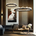 Подвесной светильник Регулируемые круглые декоративные хрустальные светодиодные фонари для современного украшения дома и отеля